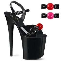 Sandale Fetish Plateforme 20 cm - Boules bâillon | PLEASER