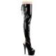 Cuissarde Pole Exotix Noire à Bout Ouvert et Laçage Arrière | ADO-3017