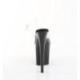Sandale pole dance transparente à plateforme noire vernis et talon 20 cm FLAM808PREM/CTPU/B