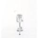 Sandale pole dance transparente à plateforme plexi et talon 20 cm FLAM808PREM/CTPU/C