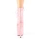 Chaussure pole dance rose pailletée irisée à talon aiguille | Adore
