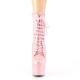 Chaussure pole dance rose pailletée irisée à talon aiguille | Adore