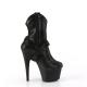 Bottine plateforme à boucles noire en strass à talon aiguille | high heels