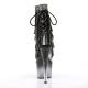 Bottine Pole dance noire ouverte avec franges de strass à talon haut 18 cm | Pleaser hight Heels