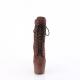 Bottine marron en suédine à plateforme marron suédine et talon aiguille 18 cm