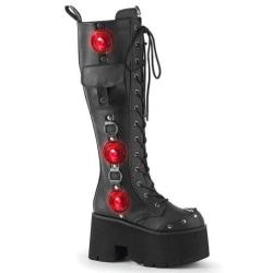 Chaussure Gothique Demonia Blaze LED - Botte Lumineuse Cyber Goth