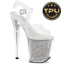 Chaussure pole dance talon 20 cm Pleaser FLAM808PREM-RSI/C/RS