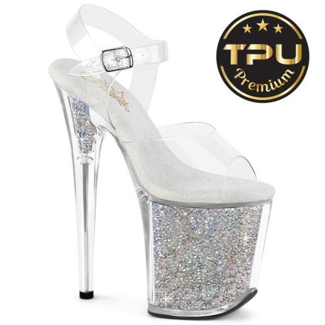 Chaussure pole dance talon 20 cm Pleaser FLAM808PREM-RSI/C/RS