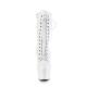 bottine pole dance blanche vernie avec plateforme blanche vernie - pleaser