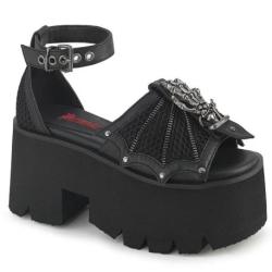 Sandales Plateformes Gothiques "Batwing & Squelette" - Demonia Cult