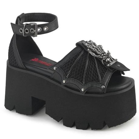 Sandales Plateformes Gothiques "Batwing & Squelette" - Demonia Cult