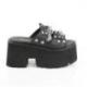 Mules Plateformes Gothiques "Skulls & Chains Demonia Cult Ashes-08