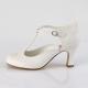 escarpin blanc talon bobine bride cheville rétro chic