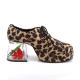 Chaussures léopard années 70 homme avec talon aquarium – Look rétro et excentrique