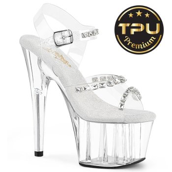 Sandale pole exotic transparente & strass 18cm - ADO708PREM - CLePied