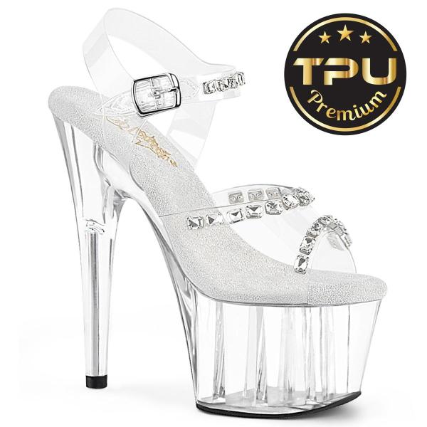 Sandale pole exotic transparente & strass 18cm - ADO708PREM - CLePied