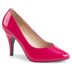 Escarpin haut talon10 cm rose fuchsia vernis grande taille du 36 au 47