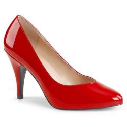 Escarpin rouge vernis haut talon de 10 cm grande taille du 36 au 47