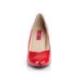 Escarpin rouge vernis haut talon de 10 cm grande taille du 36 au 47