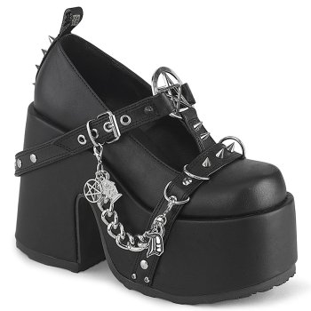 Mary Janes Plateforme Demonia Cult Camel-33 : Le Rituel du Quotidien