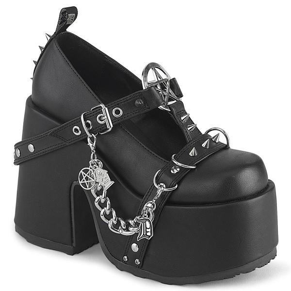 Mary Janes Plateforme Demonia Cult Camel-33 : Le Rituel du Quotidien
