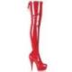 Cuissarde plateforme Pole Exotic rouge vernis moulante haut talon | CLePied