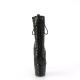 Bottine pole dance noire vernie motif léopard | Pleaser Adore 1040