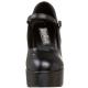 Escarpin année 70 noir mat style Mary jane vintage haut talon et plateforme taille 37