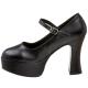 Escarpin année 70 noir mat style Mary jane vintage haut talon et plateforme taille 37
