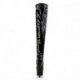 Cuissarde stretch noire plateforme et talon aiguille sexy taille 37