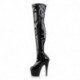 Cuissarde stretch noire plateforme et talon aiguille sexy taille 37