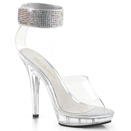 Sandales bijoux transparentes à talon haut plexi taille 37