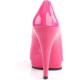Escarpin bout rond rose fuchsia à talon et petite plateforme taille 36,5