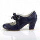 Chaussure pin up style mary jane bleu marine à ruban taille 37