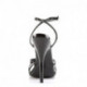 Sandale haut talon aiguille noire vernis