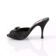 Mule Noire Rétro à Noeud papillon et Talon Évasé 10,8 cm – Pin Up Couture