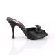 Mule Noire Rétro à Noeud papillon et Talon Évasé 10,8 cm – Pin Up Couture