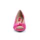 Escarpin ouvert satin fuchsia – Petit talon 5 cm – Taille 41 – Déstockage