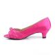 Escarpin ouvert satin fuchsia – Petit talon 5 cm – Taille 41 – Déstockage