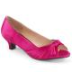 Escarpin ouvert satin fuchsia – Petit talon 5 cm – Taille 41 – Déstockage