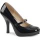 Escarpin Noir Vernis à Bride talon 11 cm – Style Pin-Up Années 50 – Taille 41