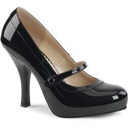 Escarpin Noir Vernis à Bride talon 11 cm – Style Pin-Up Années 50 – Taille 41