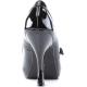 Escarpin Noir Vernis à Bride talon 11 cm – Style Pin-Up Années 50 – Taille 41