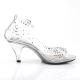 Sandale de soirée transparente à strass et talon 7 cm –