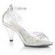 Sandale de soirée transparente à strass et talon 7 cm –