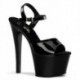 Sandale de pole dance noire à talon 18 cm | Pro et pas chère !