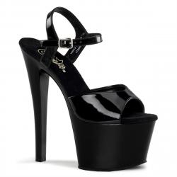 Sandale de pole dance noire à talon 18 cm | Pro et pas chère !