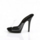 Mules transparentes à plateforme noire | Talons 13 cm sexy & chic