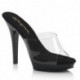 Mules transparentes à plateforme noire | Talons 13 cm sexy & chic