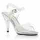 Sandale transparente à talon plexi pailleté Pas chère – taille 38